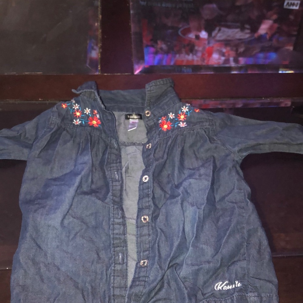 Long sleeve button down for toddler girl